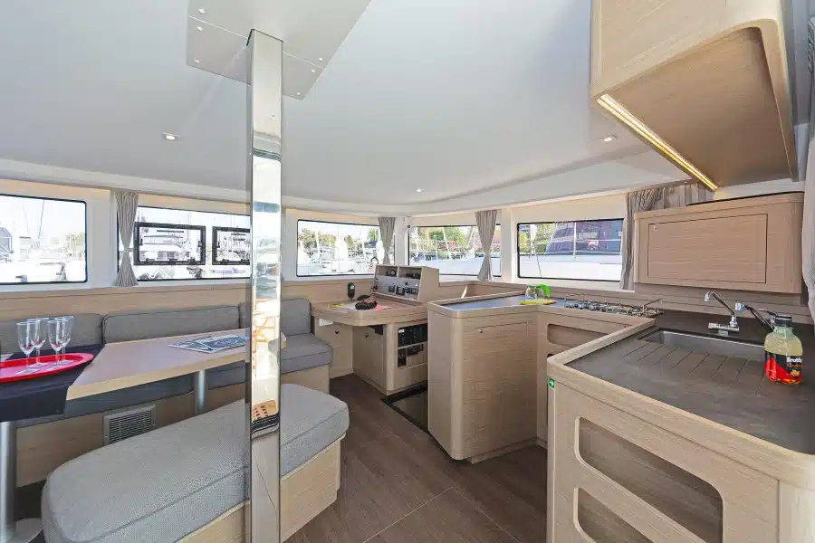 Catamaran interior