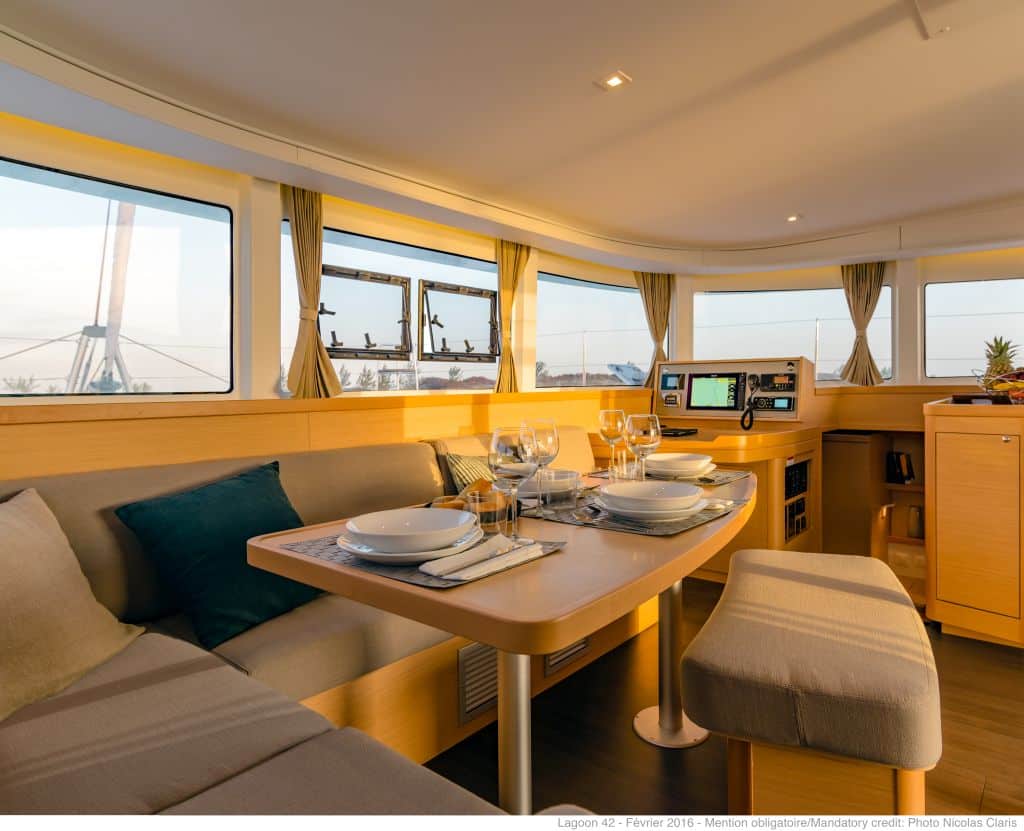 Catamaran interior