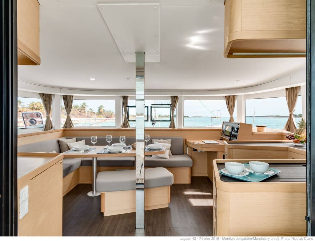 Catamaran interior